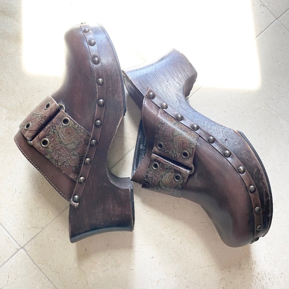 Vintage Esprit Wooden Clogs - Picture 1 of 6